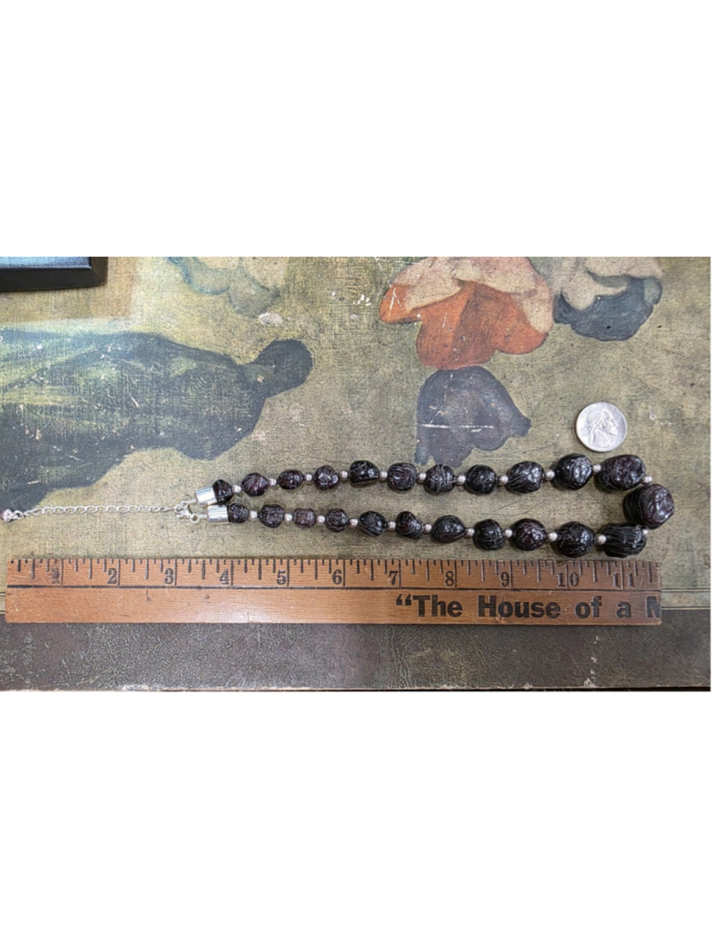 Jay King Mine Finds DTR Sterling Rough Garnet Nugget Ball Bead Necklace 20” 69 - Picture 3 of 5